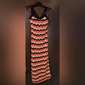 Diane Von Furstenberg Multicolor Wave Pencil Dress
